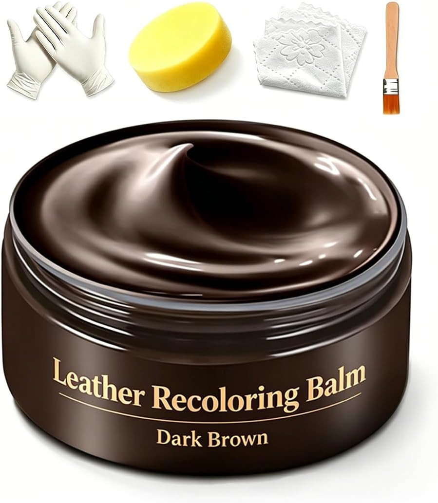 Leather Recoloring Balm, Leather & Vinyl Color Restorer Conditioner – Repairs Fa