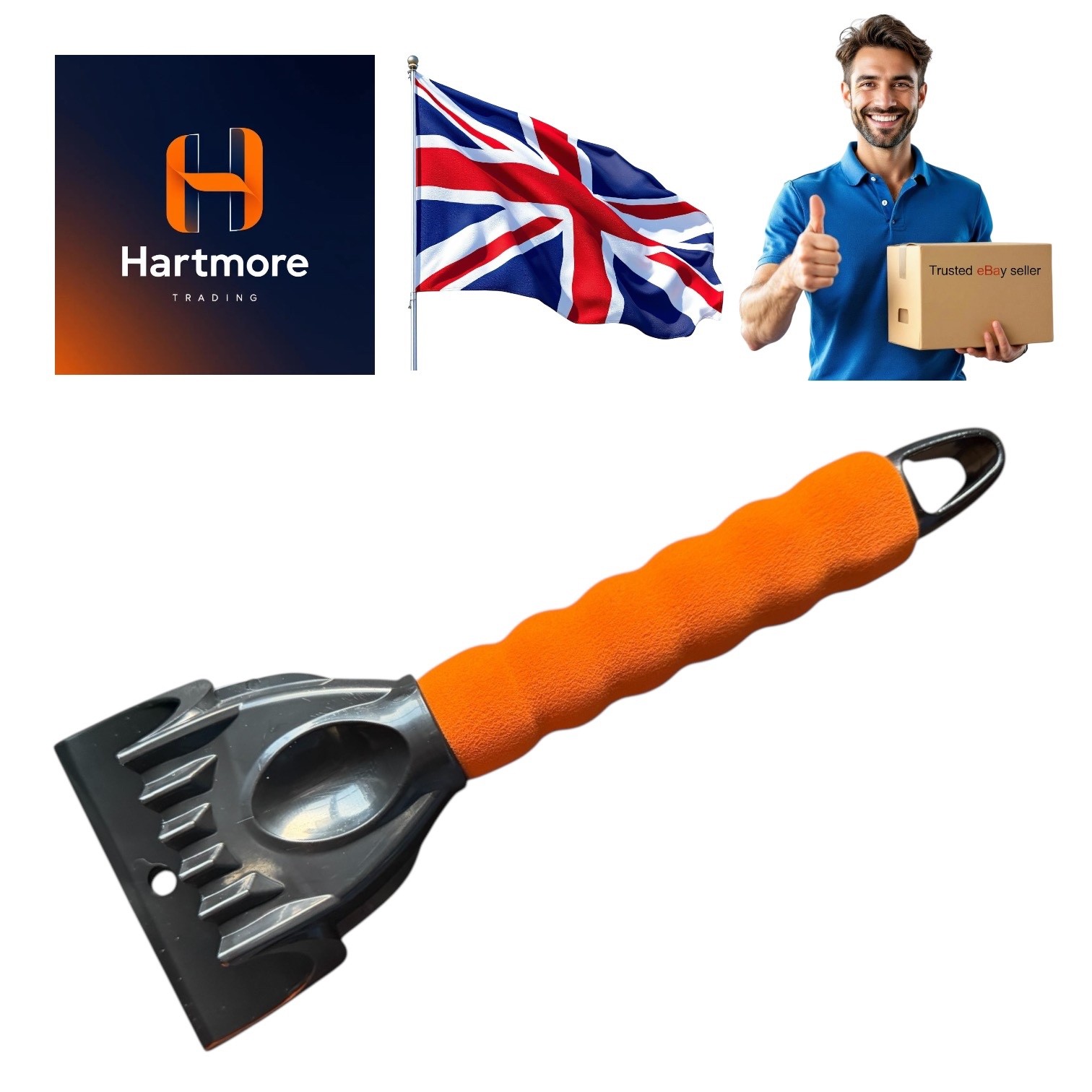 Heavy Duty Ice Scraper Windscreen Frost Window Snow Car Van De Icer Windshield
