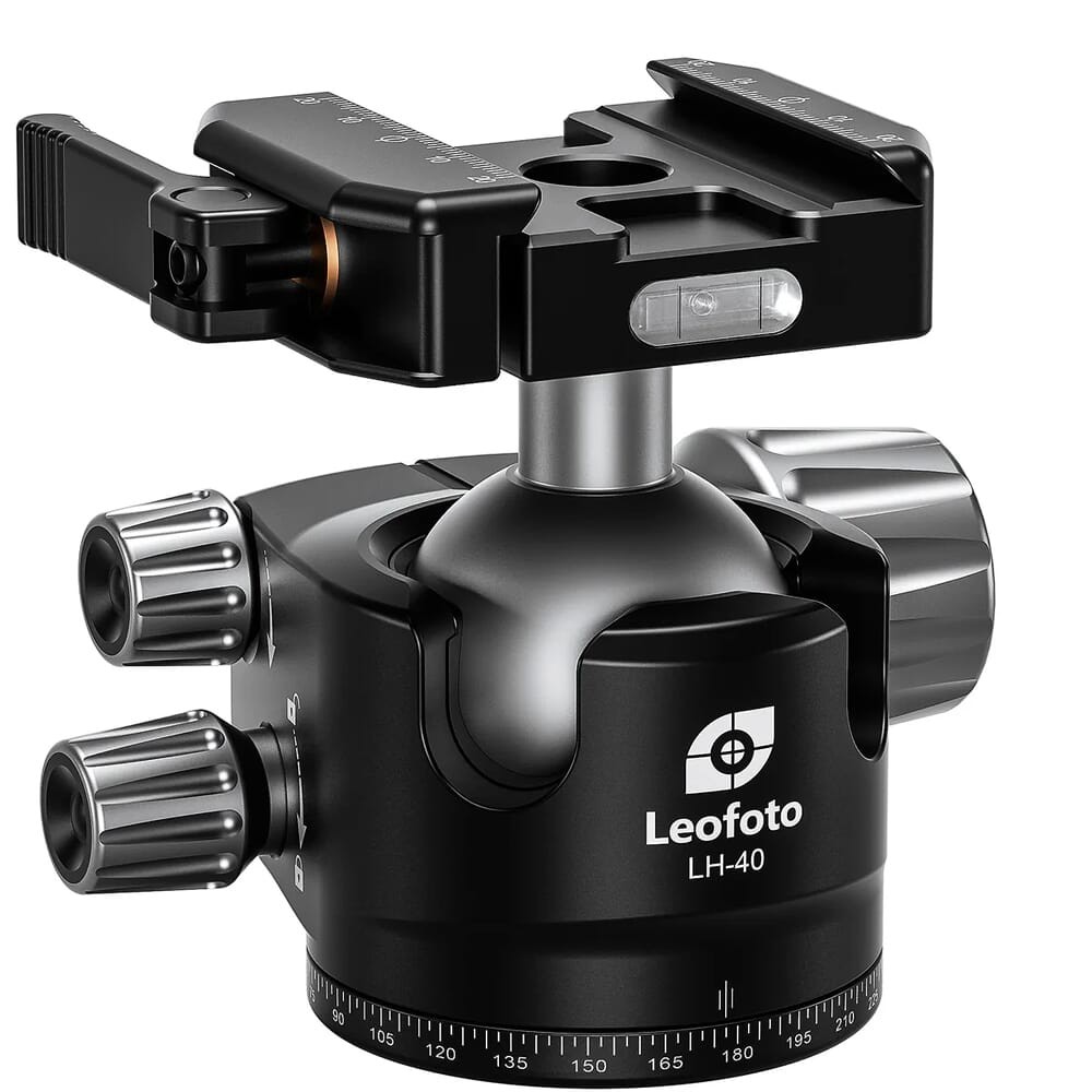 Leofoto LH-47LSC 47mm Low Profile Ball Head with Hybrid Clamp (LH-47LSC-ARCA)