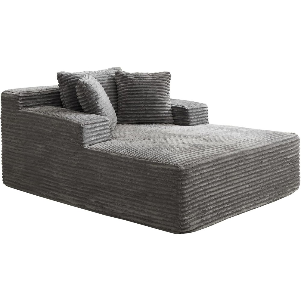 Ultra-Comfort Corduroy Boneless Sofa, Deep Seat & No Assembly, 2-in-1 Sleeper