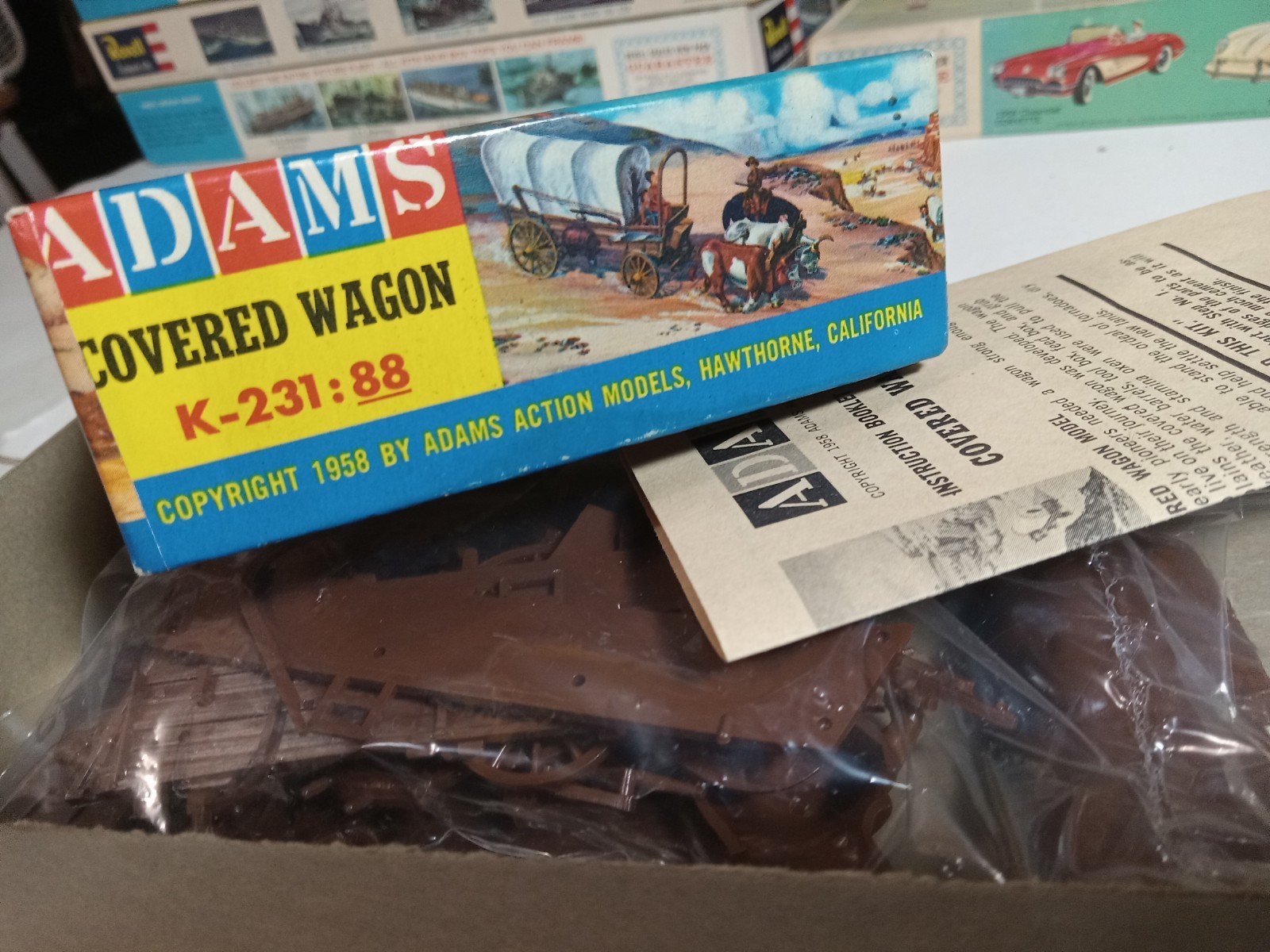 ADAMS Covered Wagon Model Kit EARLY ISSUE EXCELLENT