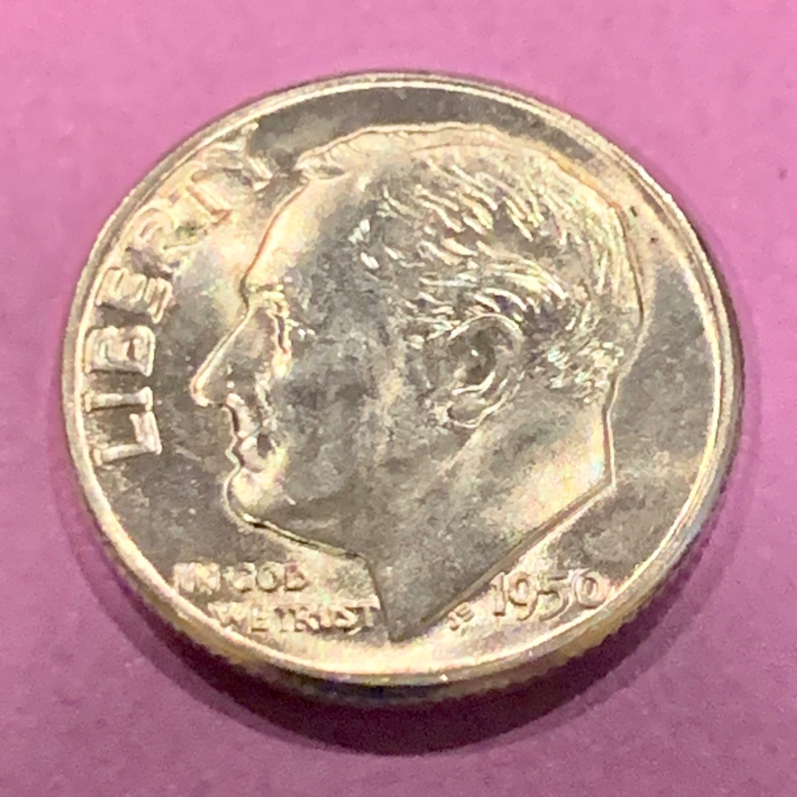 1950-P  Roosevelt Silver Dime BU Uncirculated FREE SHIPPING