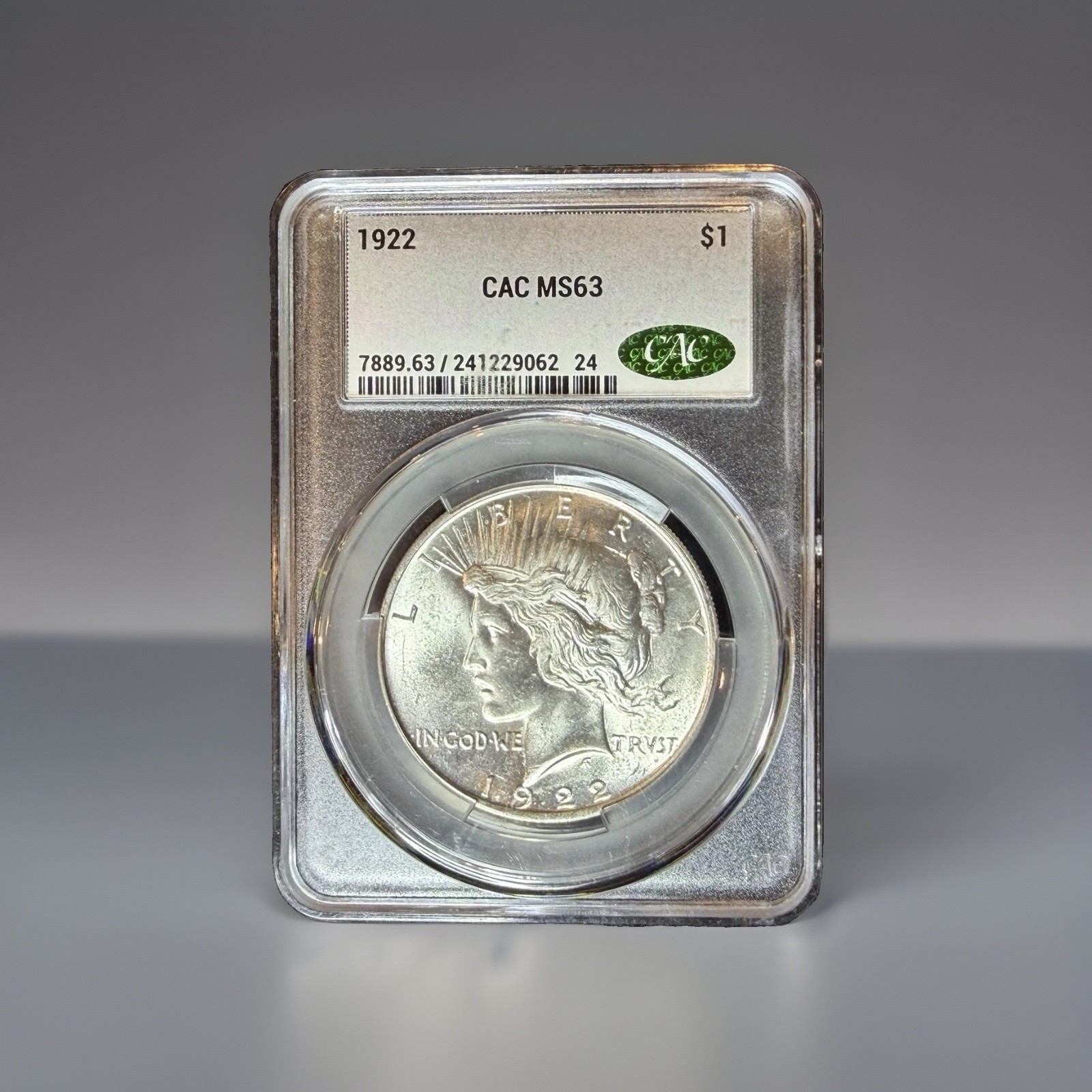 1922 Peace Dollar MS-63 CAC