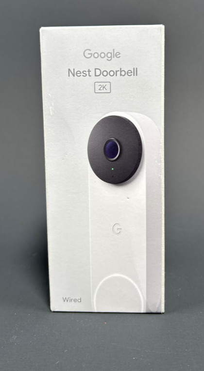 Google Nest Doorbell Wired 3rd Gen 2K Video 2025 Snow Smart Home Camera
