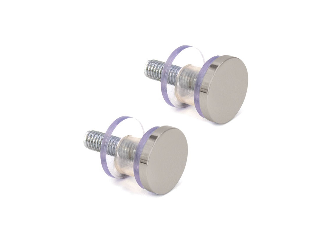 FHC Single Sided Handle Cap Stud Set Brass 3/4" Pull Diameter Brushed Nickel
