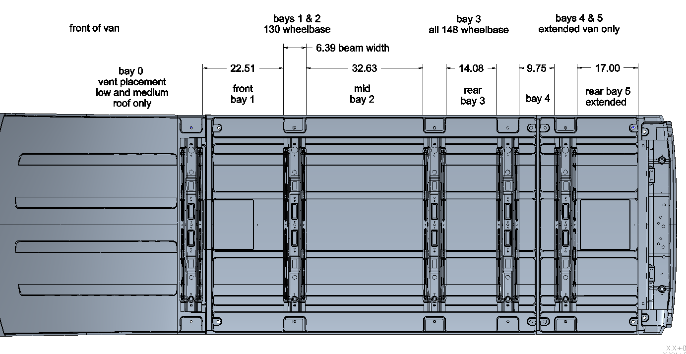 Ford Transit Interior Framing for Air Conditioners