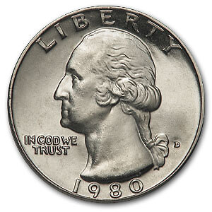 1980-D Washington Quarter BU