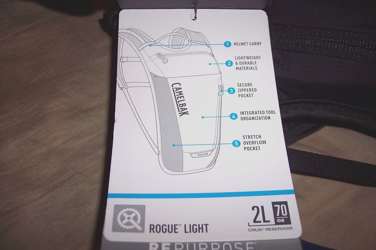 Hydration Pack Camelbak Rogue 2L Light Back Pack Water Canteen Hiking Camel Back