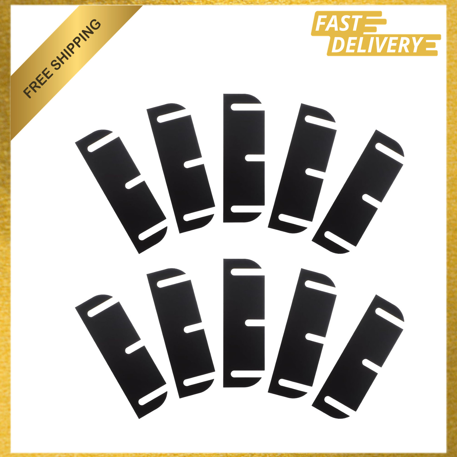 Door Hinge Shims for Door Repair Kit, 10 Pcs 3.5 Inch Black PVC Hinge Spacers