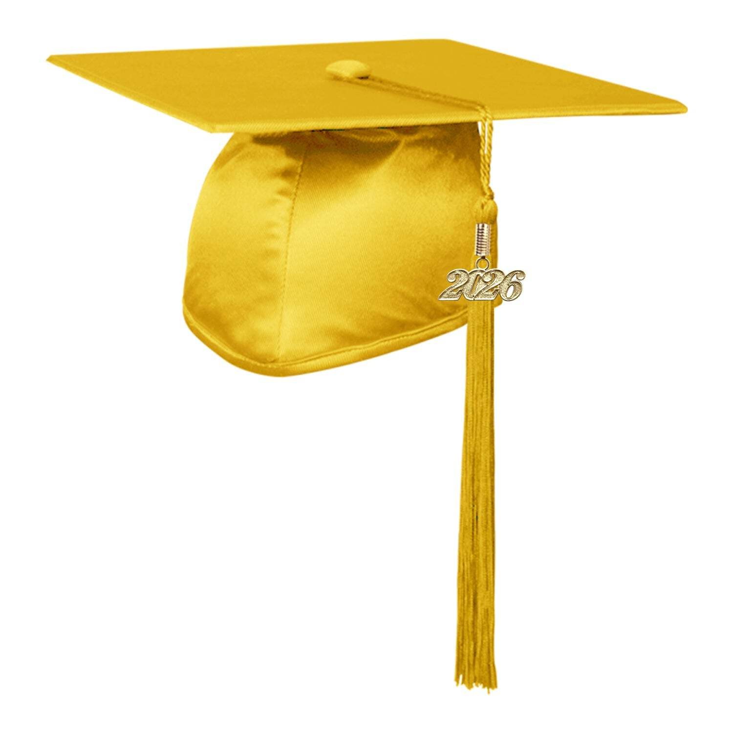 Endea Graduation Shiny Adult Gold Cap & Tassel High School and College