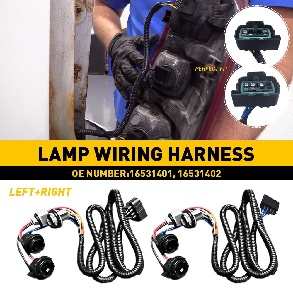 Left & Right Side Tail Light Lamp Wiring Harness for Chevy Silverado 16531401