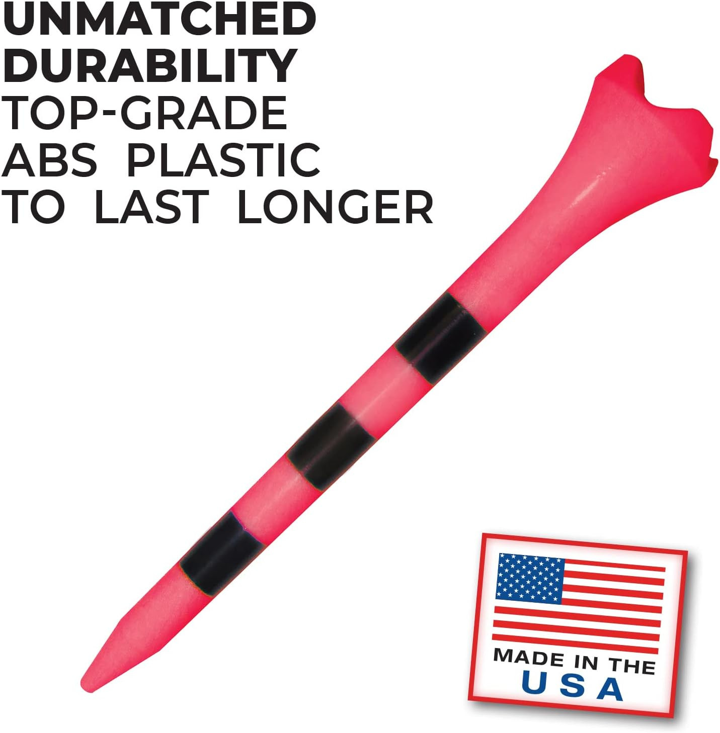 2-3/4" Pride Performance Golf Tee Striped, 100 Count (100 Pcs) New Free Ship...