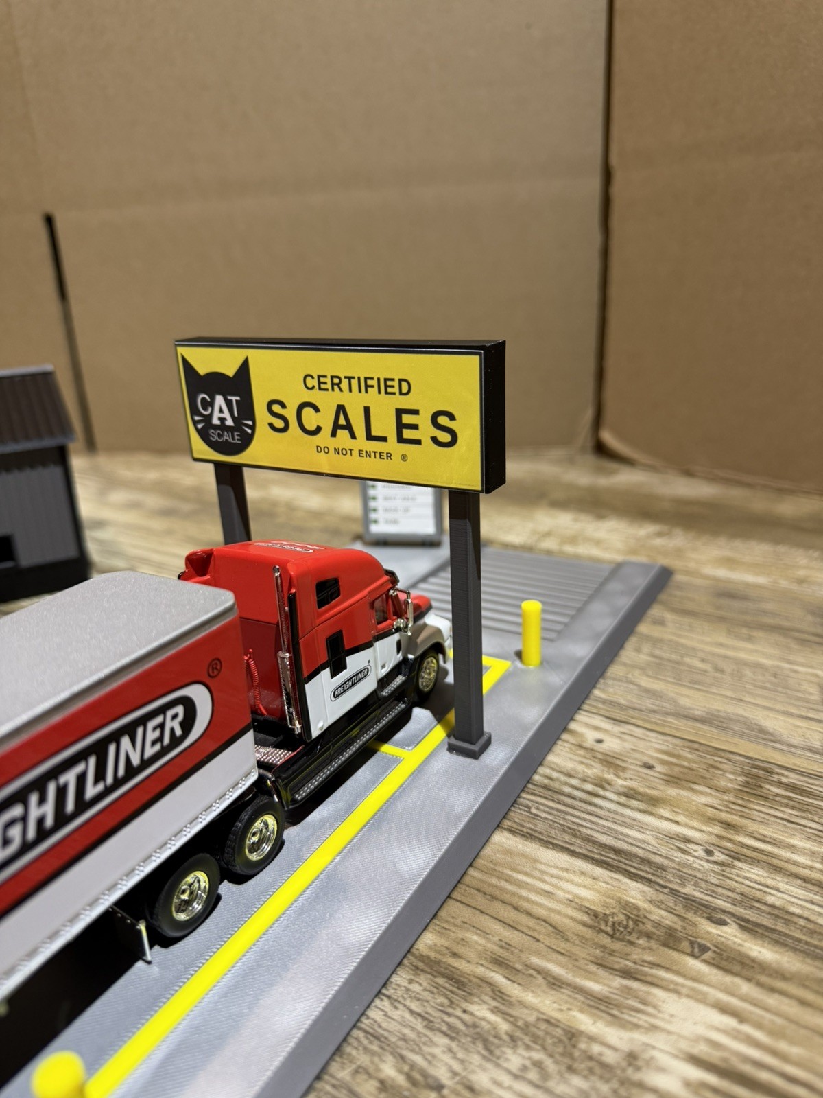 1:64 Scale CAT Scale Weigh Station Diorama 3D Printed Display Custom