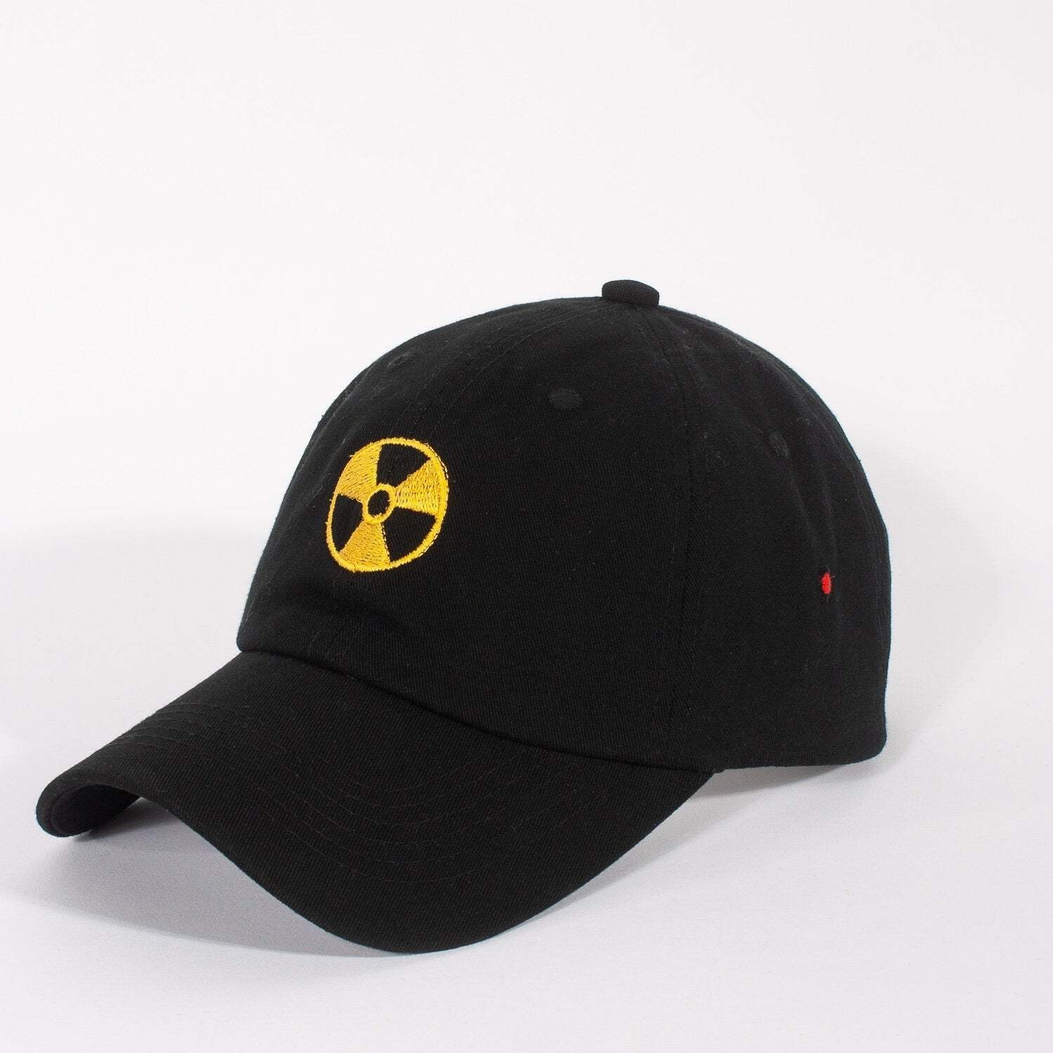 RADIO ACTIVE (strapback cap) - dad baseball polo cotton hat Black White Grey Red