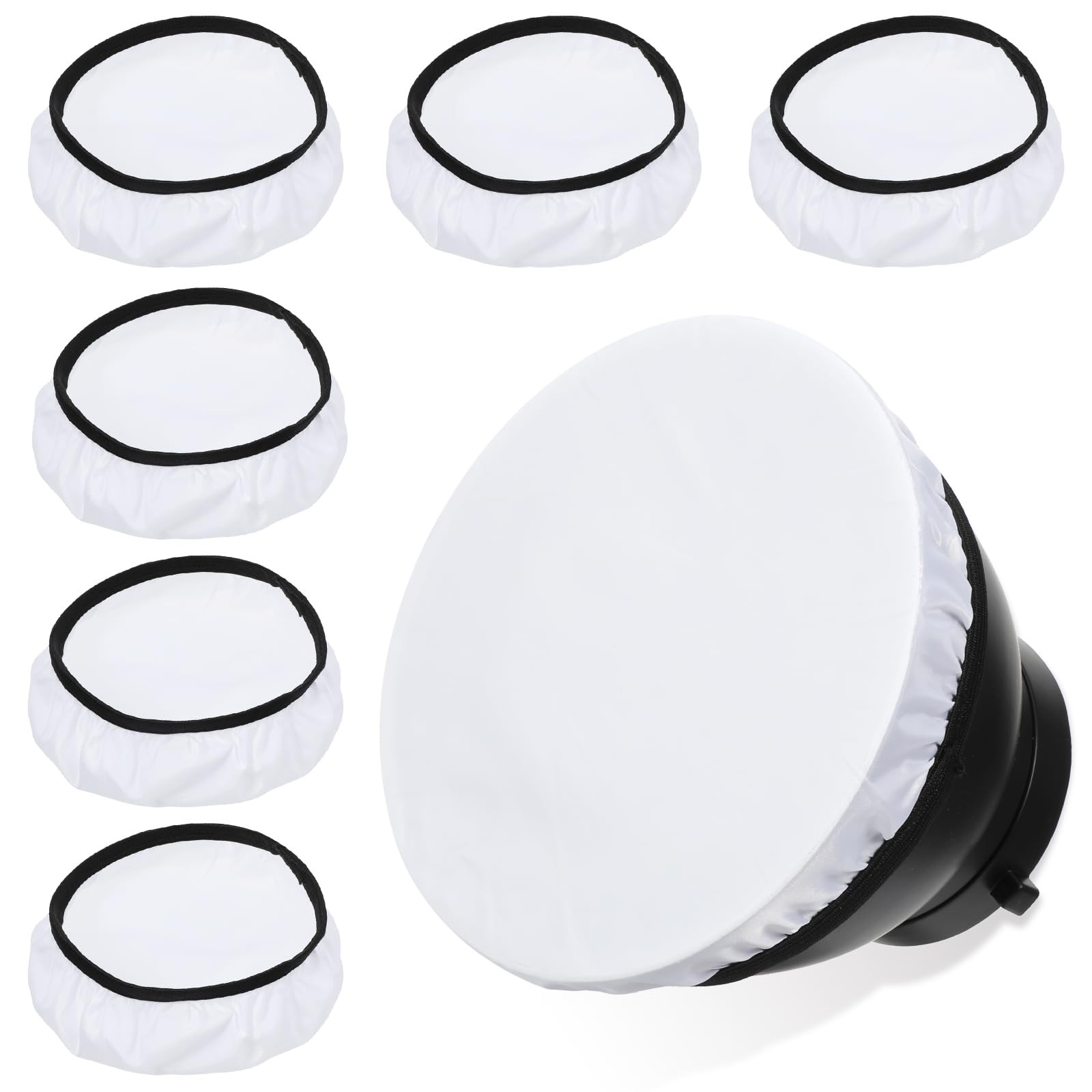 7-Inch Diffuser Light Socks for Studio Strobe Reflectors - 5 Pack