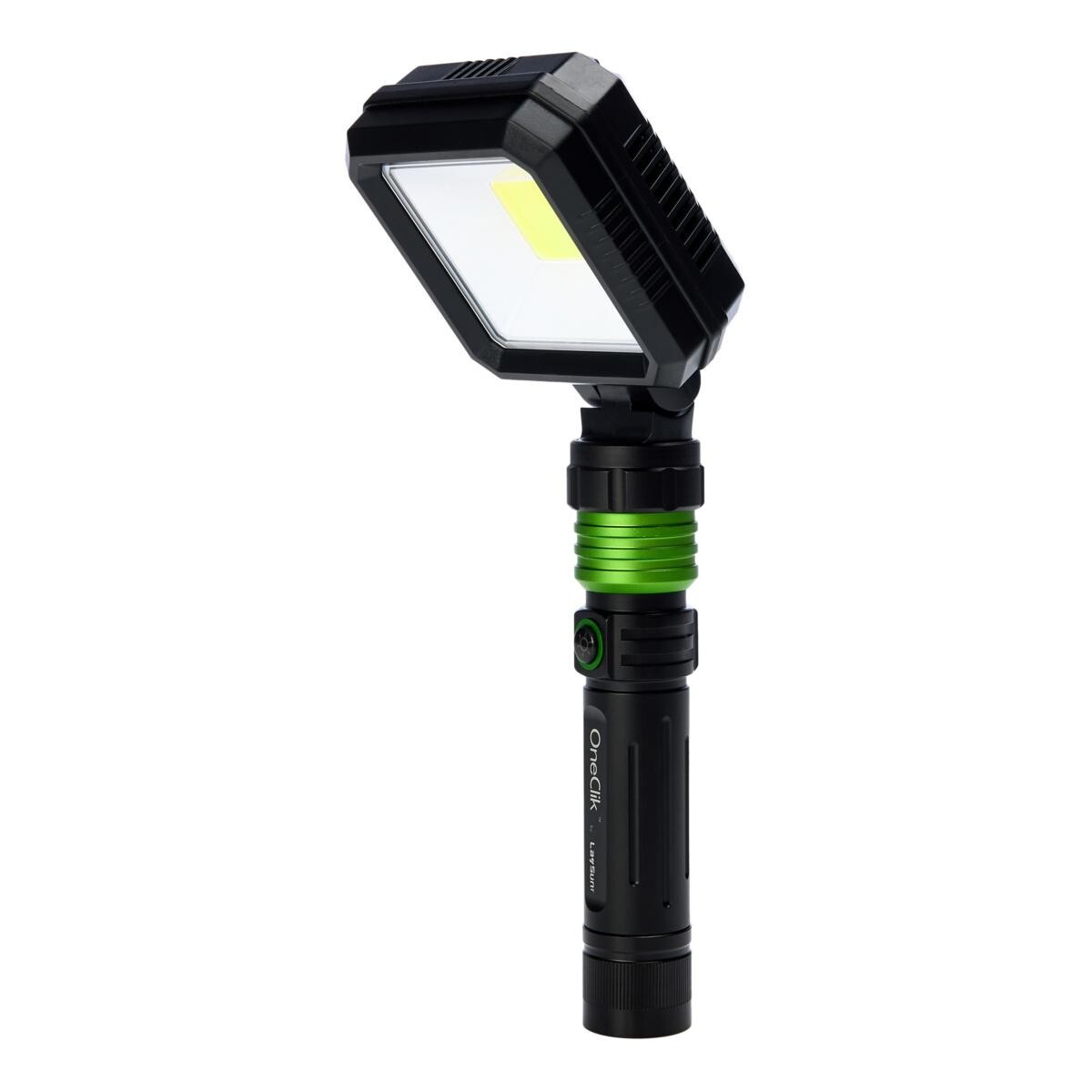 OneClik Interchangeable Rechargeable Flashlight Kit with Storage Case, New