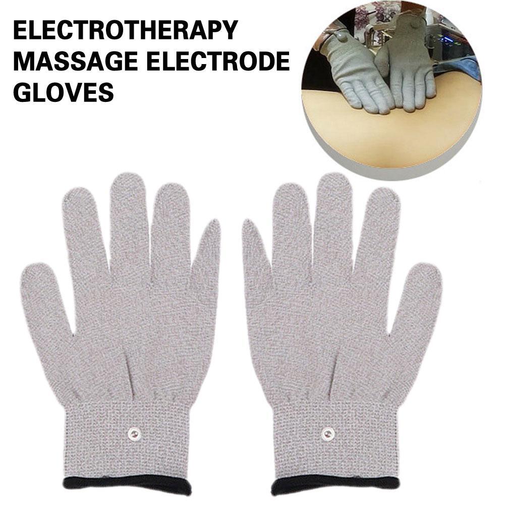 Conductive Silver Fiber Electrode Gloves Pad Smart Massage Health Care Accessory