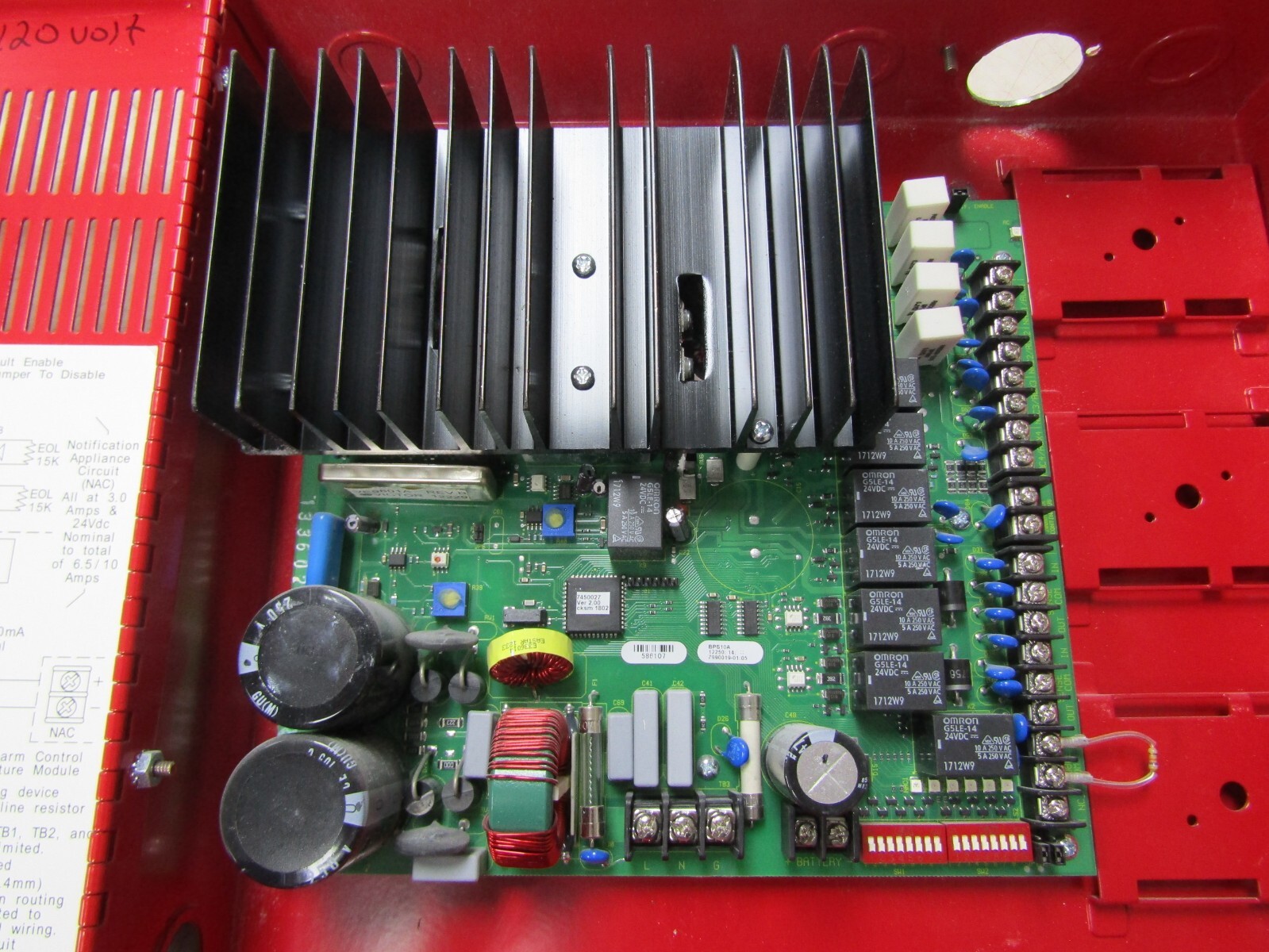 💥EST EDWARDS BPS10A REMOTE BOOSTER POWER SUPPLY FIRE ALARM PANEL