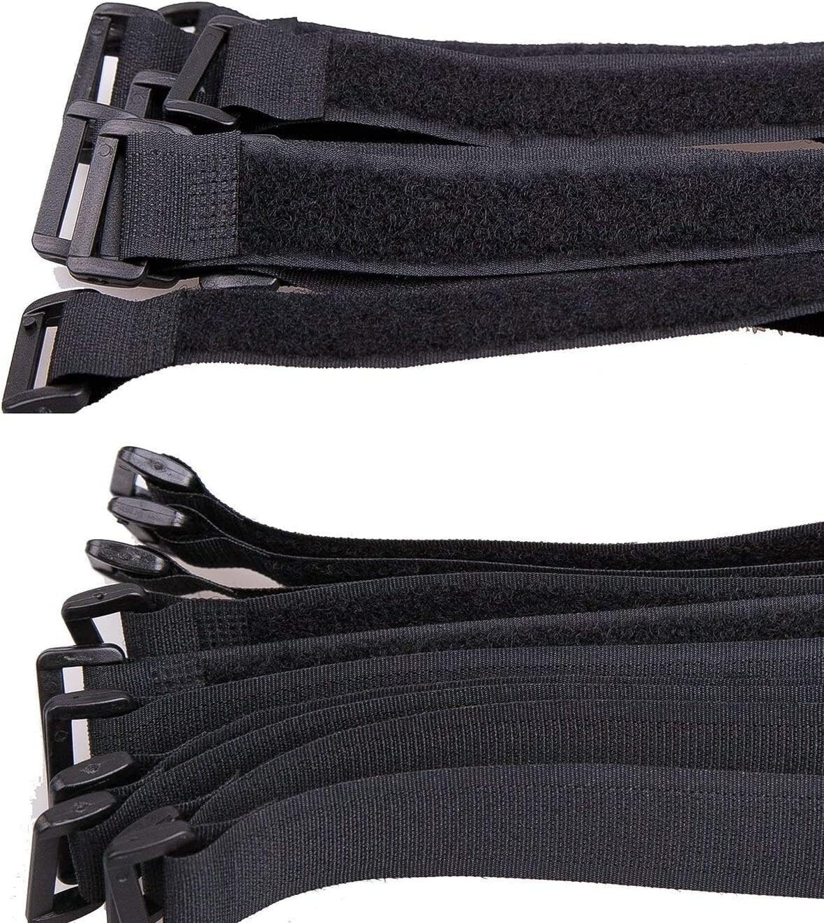 25 Pack 18 Inch Reusable Fastening Cable Straps Hook and Loop Cinch Cable Ties
