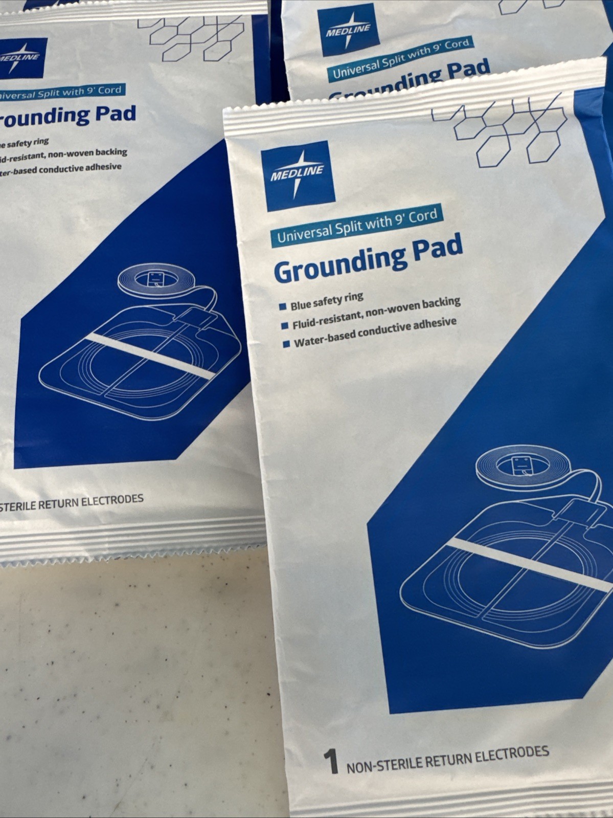 12 Medline Universal ESU Ground Pad Split Cord Medline PAD9165 Exp26