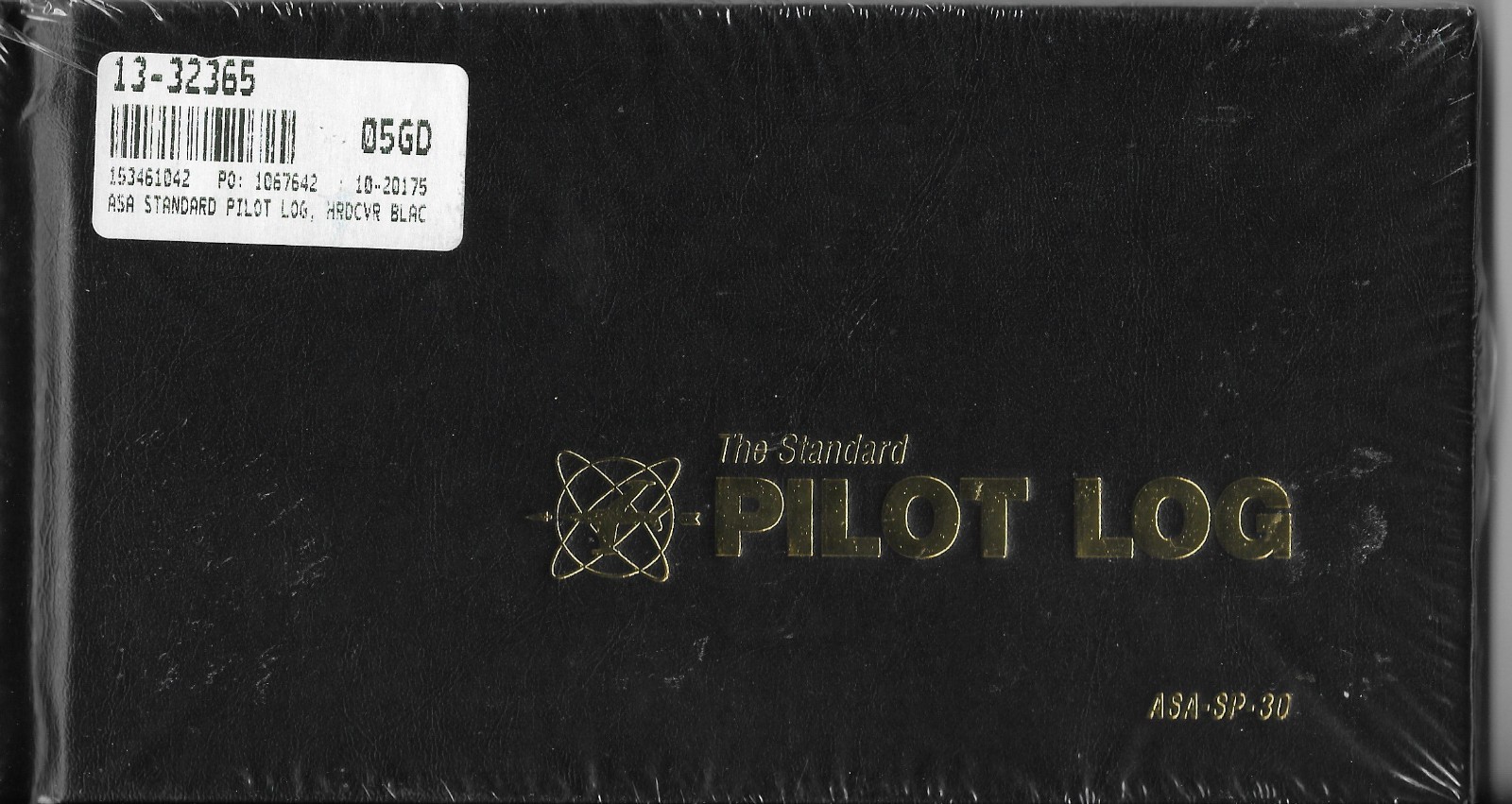 Standard Pilot Log by ASA - Black Hardcover Logbook - ASA-SP-30 NEW!