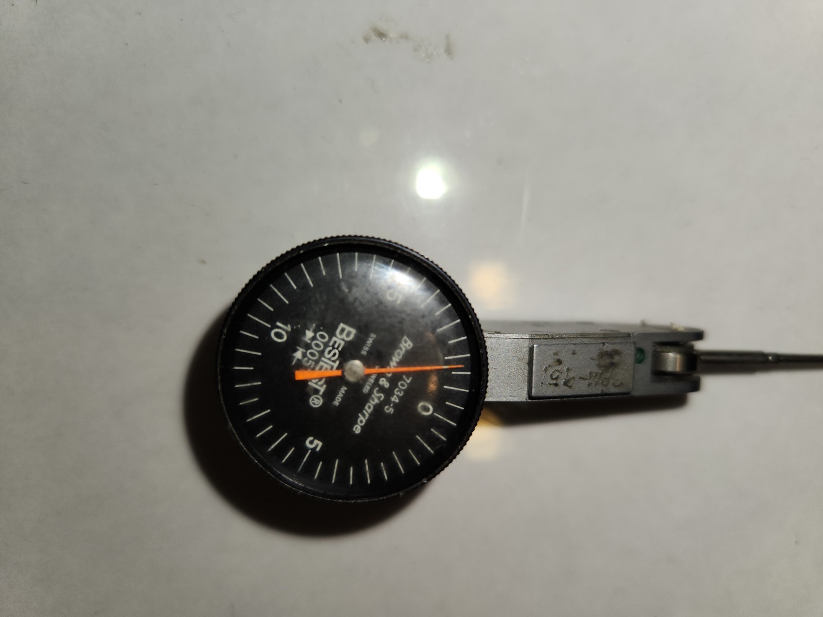 Brown & Sharp Dial indicator .0005 Long Needle