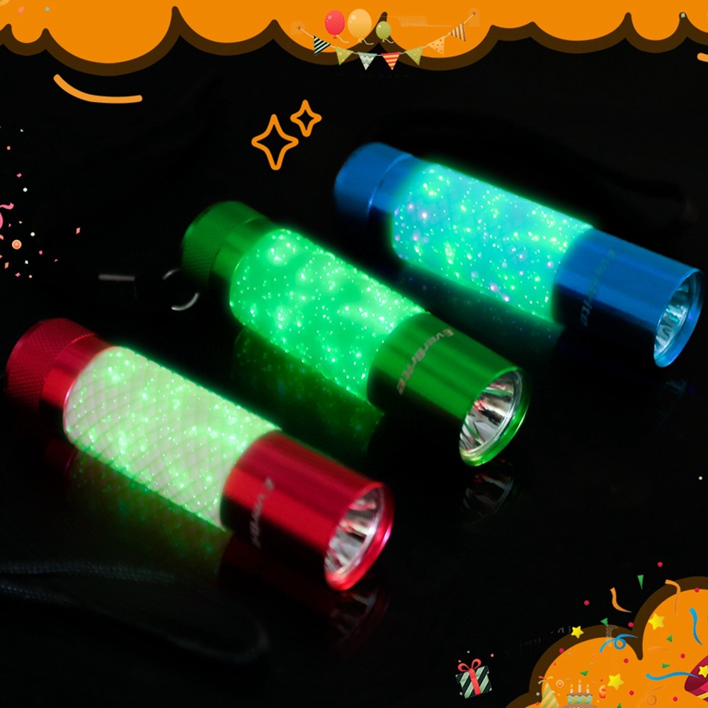 EverBrite 3-Pack Aluminum LED Flashlight Glow in Dark Flashlight 9XAAA Batteries