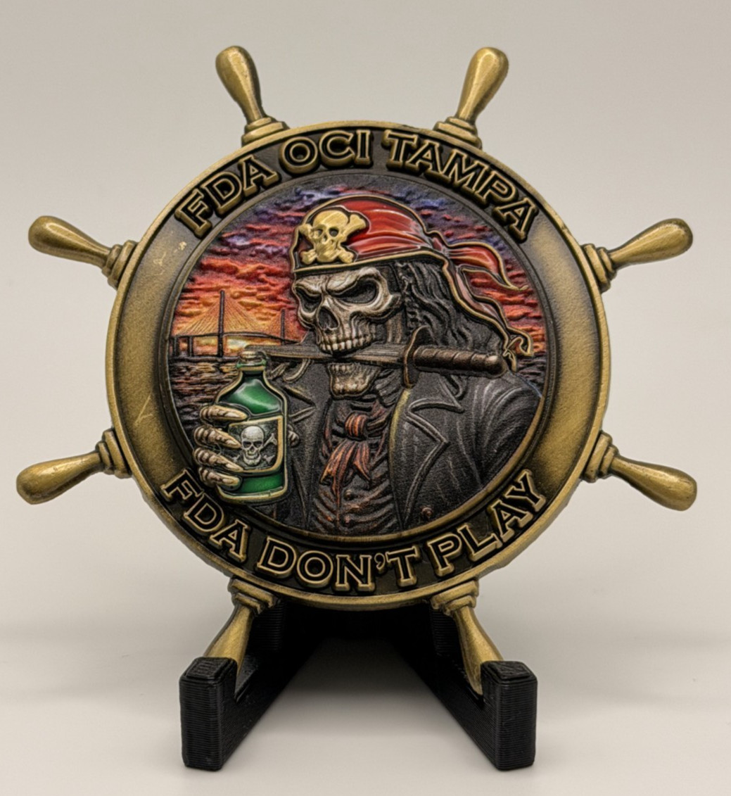 🔥 Sought After US Food and Drug Association (FDA) Pirate Wheel Coin