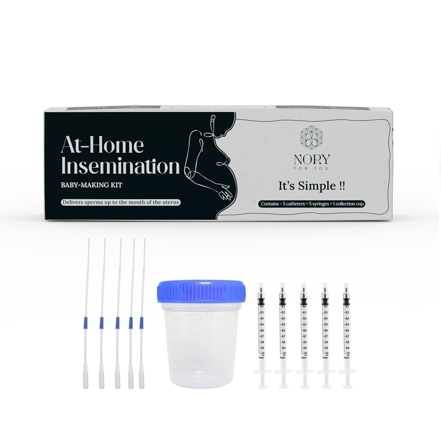 Nory At Home Self Insemination IVI IUI Kit for Women, Baby Conceive Kit for Home