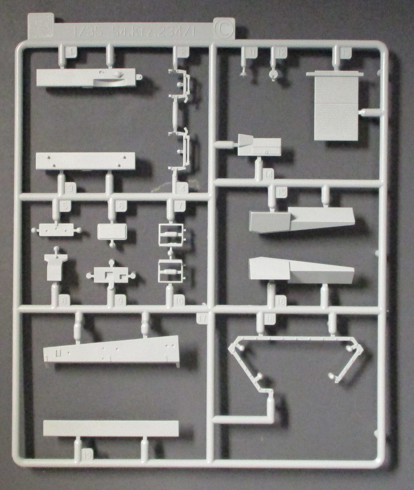 Dragon 1/35th Scale Sd Kfz 234/4 - Parts Tree C from Kit No. 6814