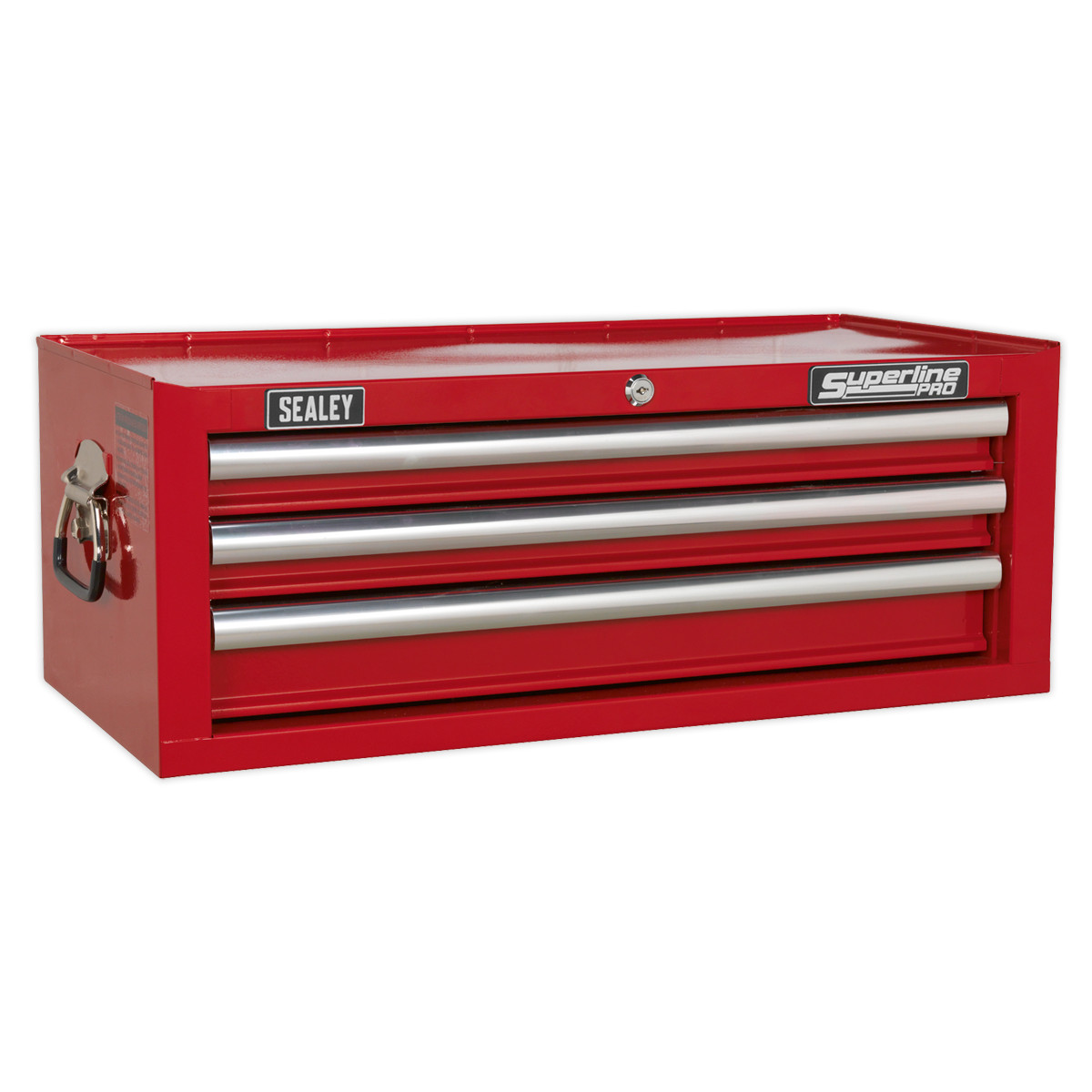 Middle Tool Chest Storage Box, Ball Bearing, 3 Drawer, Red, Sealey AP33339 D