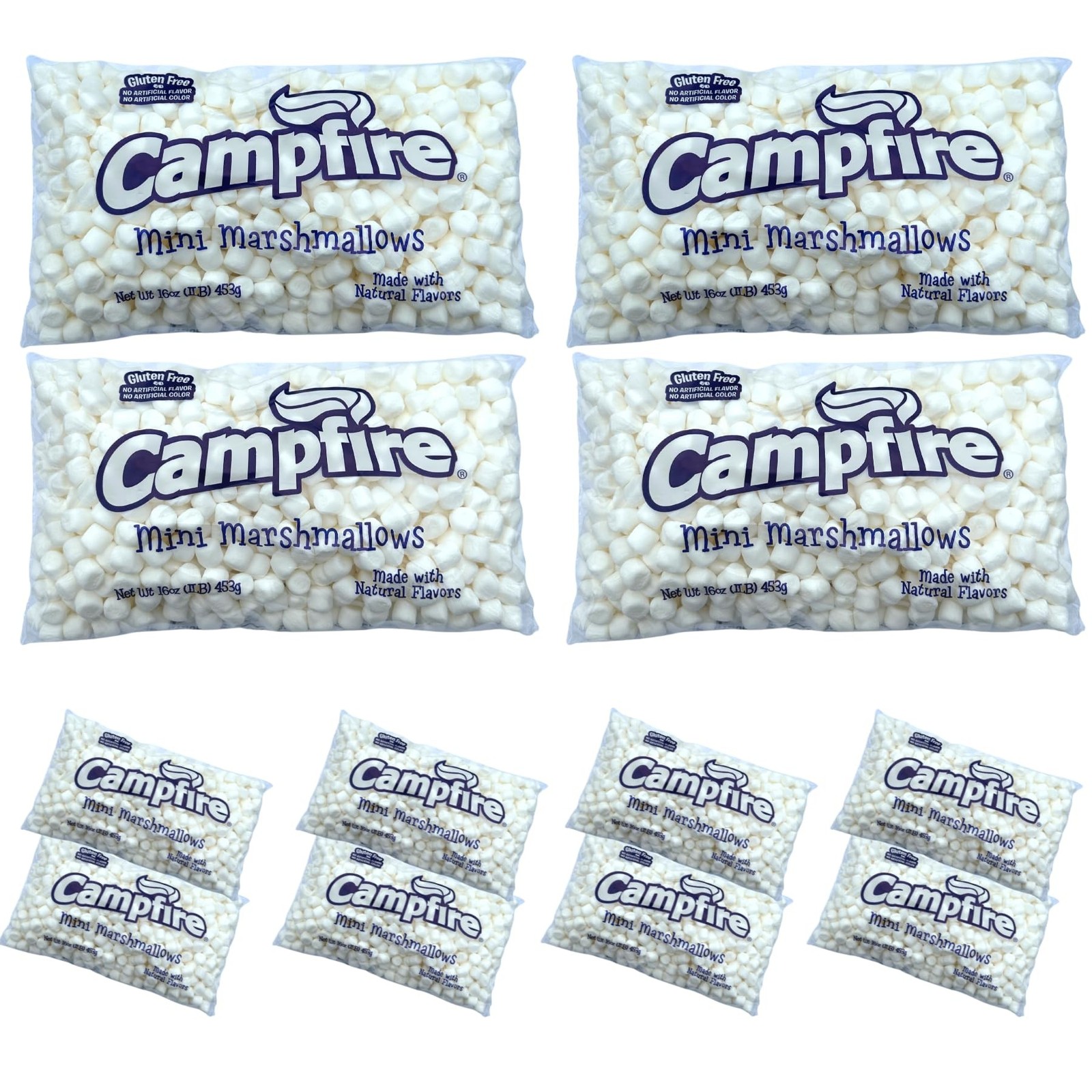 [Mini] Case Pack 12 Pounds Bulk Campfire Mini Marshmallows - (12) One Pound B...