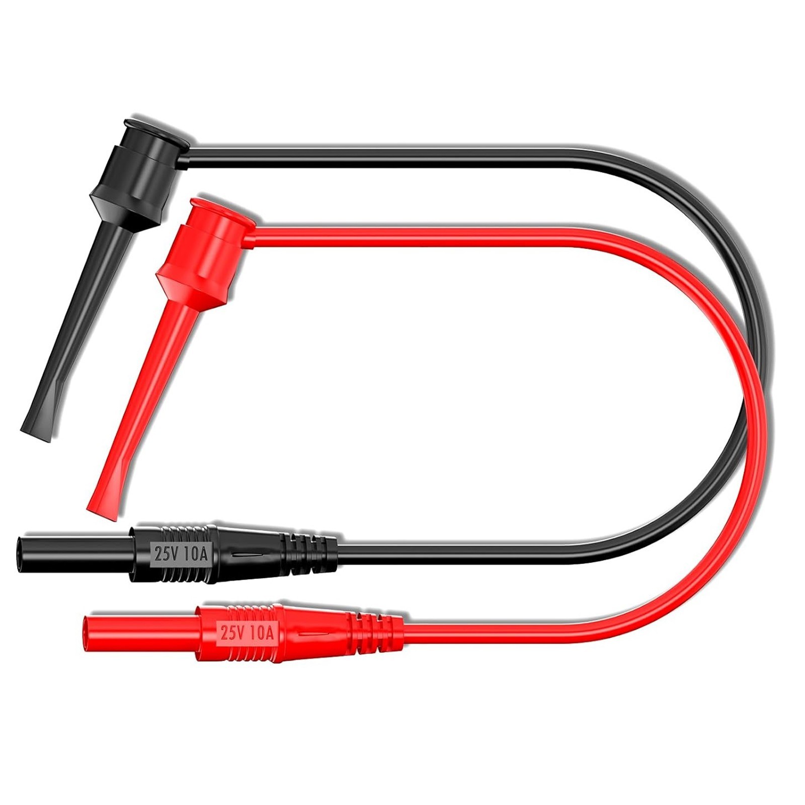 Flexible For Multimeter Testing Cables with Copper Hooks and Sockets 2PCs