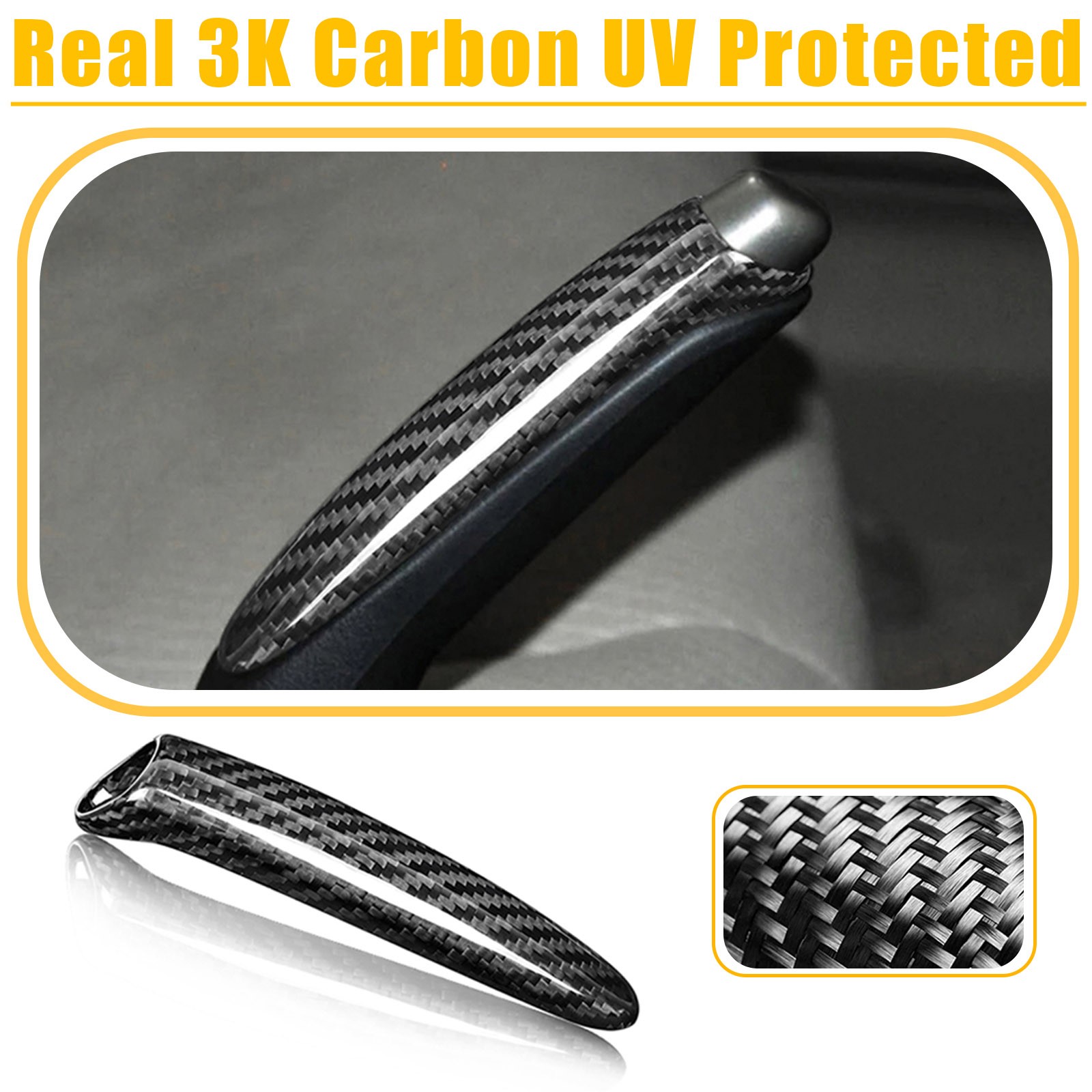 Real Carbon Fiber Car Parking Handbrake Cover Trim For Honda Civic Coupe 2006-11