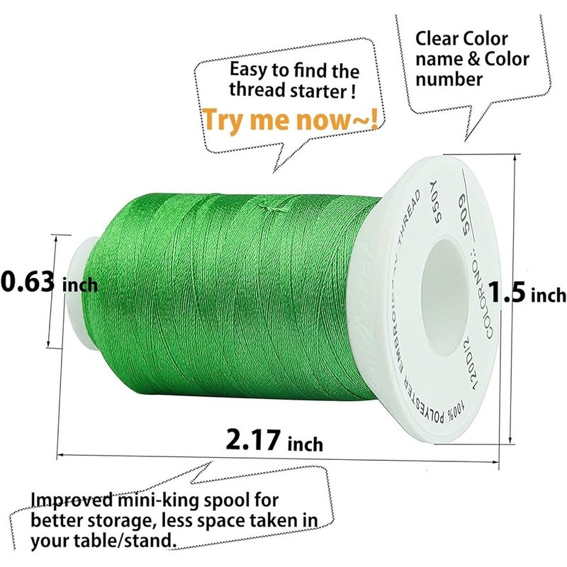 80 Spools Polyester Embroidery Thread Durable Machine Compatible Brother Janome