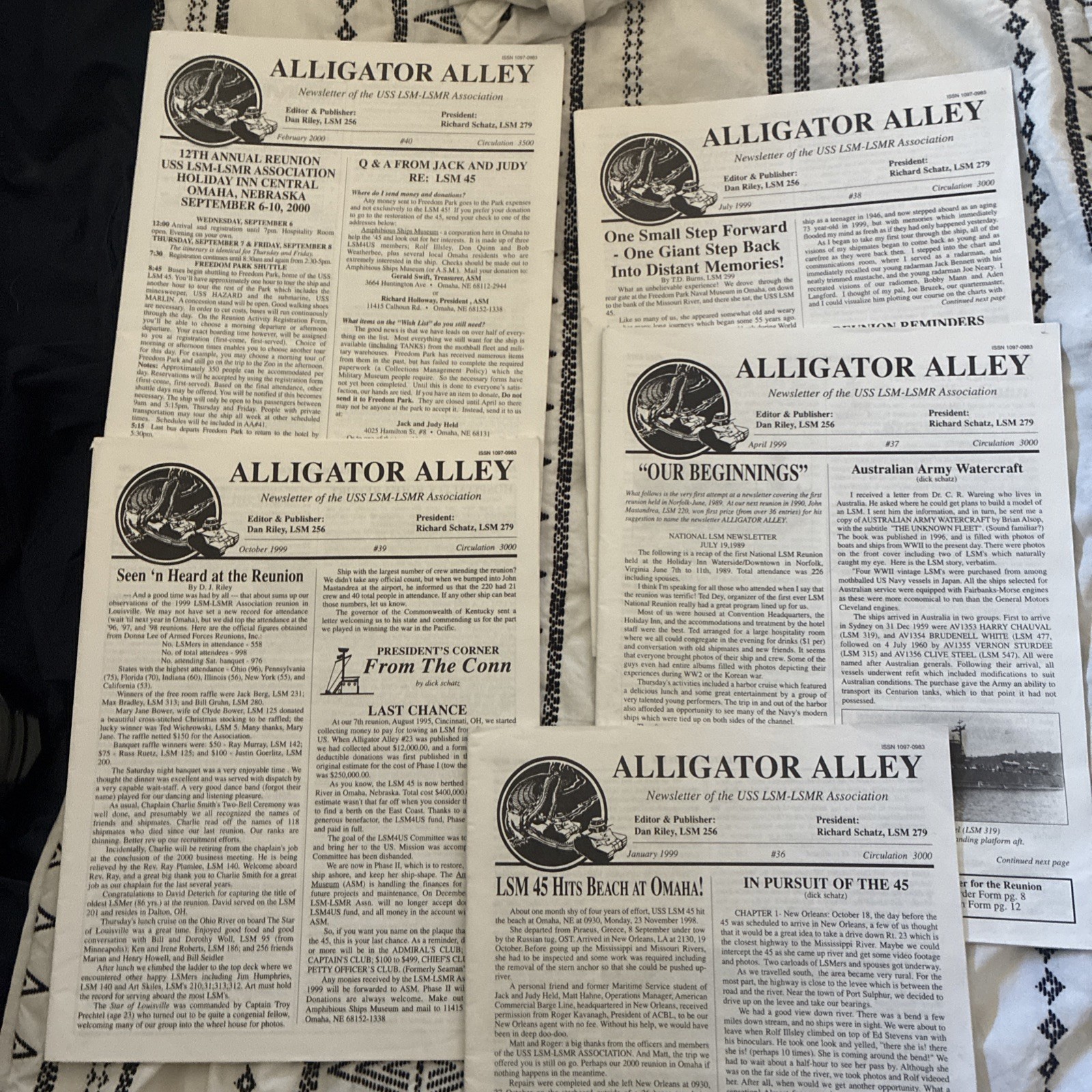 Alligator Alley Newsletter of the USS LSM - LSMR 1999-2000 landing ship medium