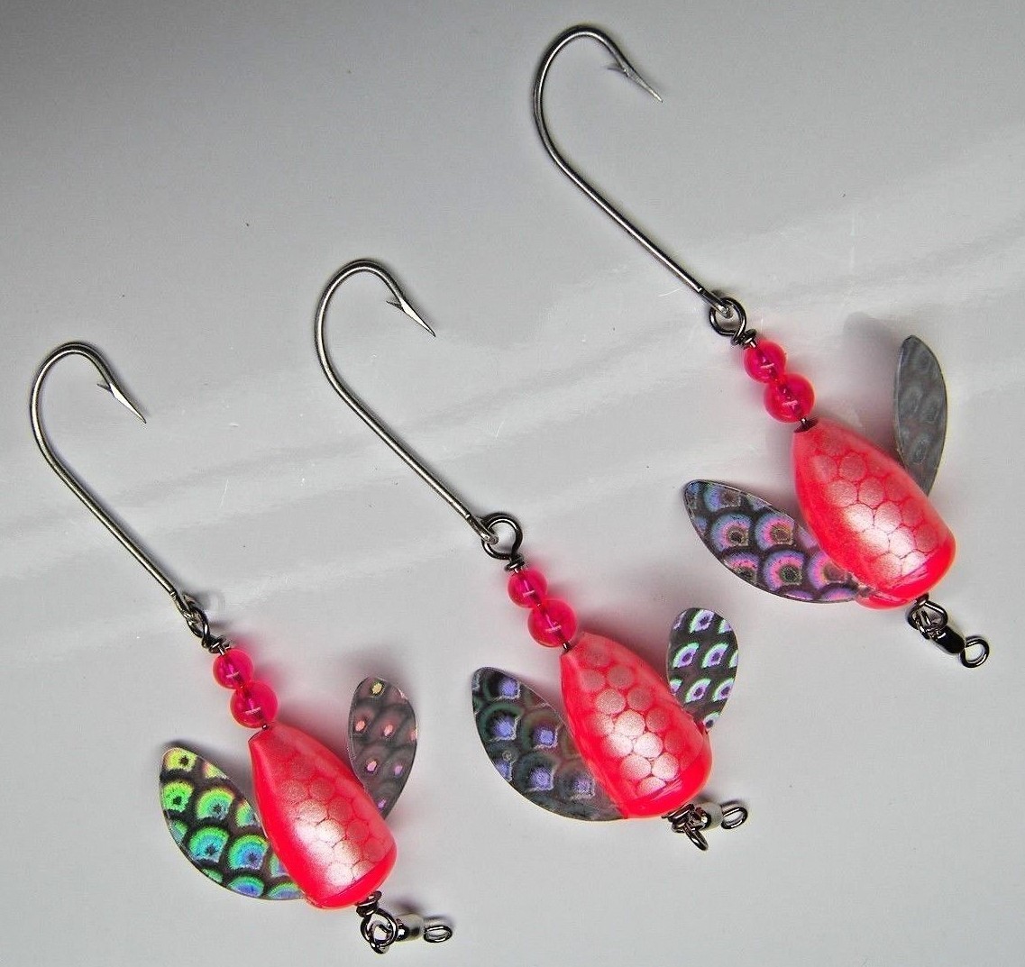 SPIN N GLO LOT OF 3 SPINNER LURE TROUT SALMON STEELHEAD ALASKA AUSTRALIA UK