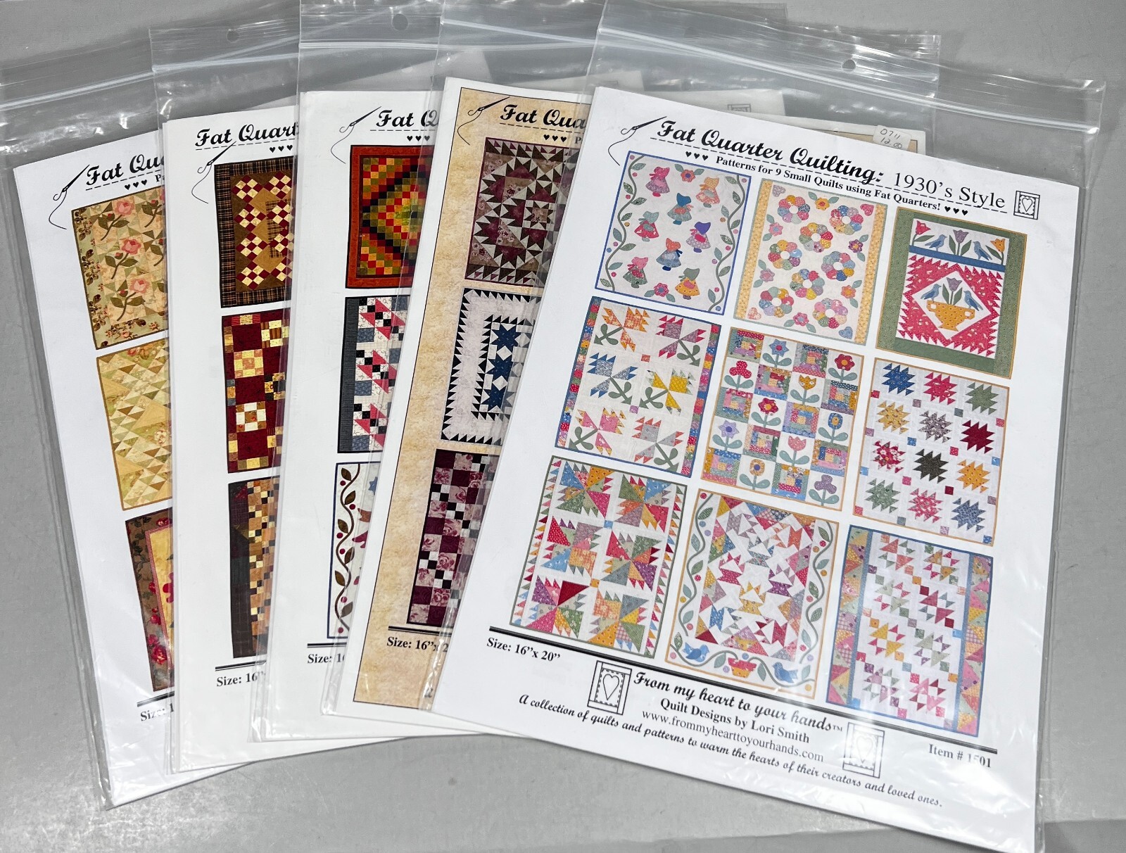 Fat Quarter Quilting SMALL QUILTS DOLL SIZE Patterns Lori Smith 16x20 YOU PICK