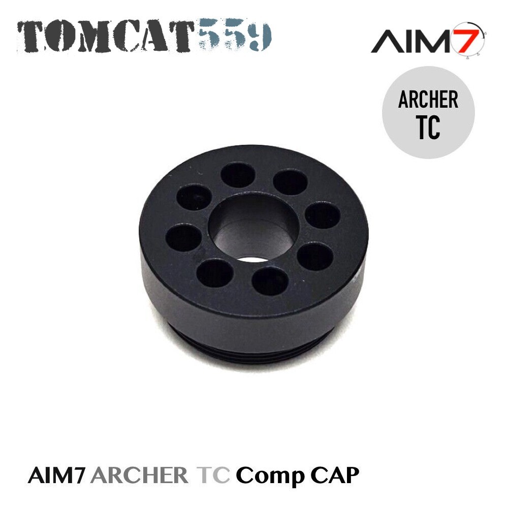 AIM7 ARCHER Modular Comp End Cap ARCHER-TC CNC High-Quality Aluminum Black