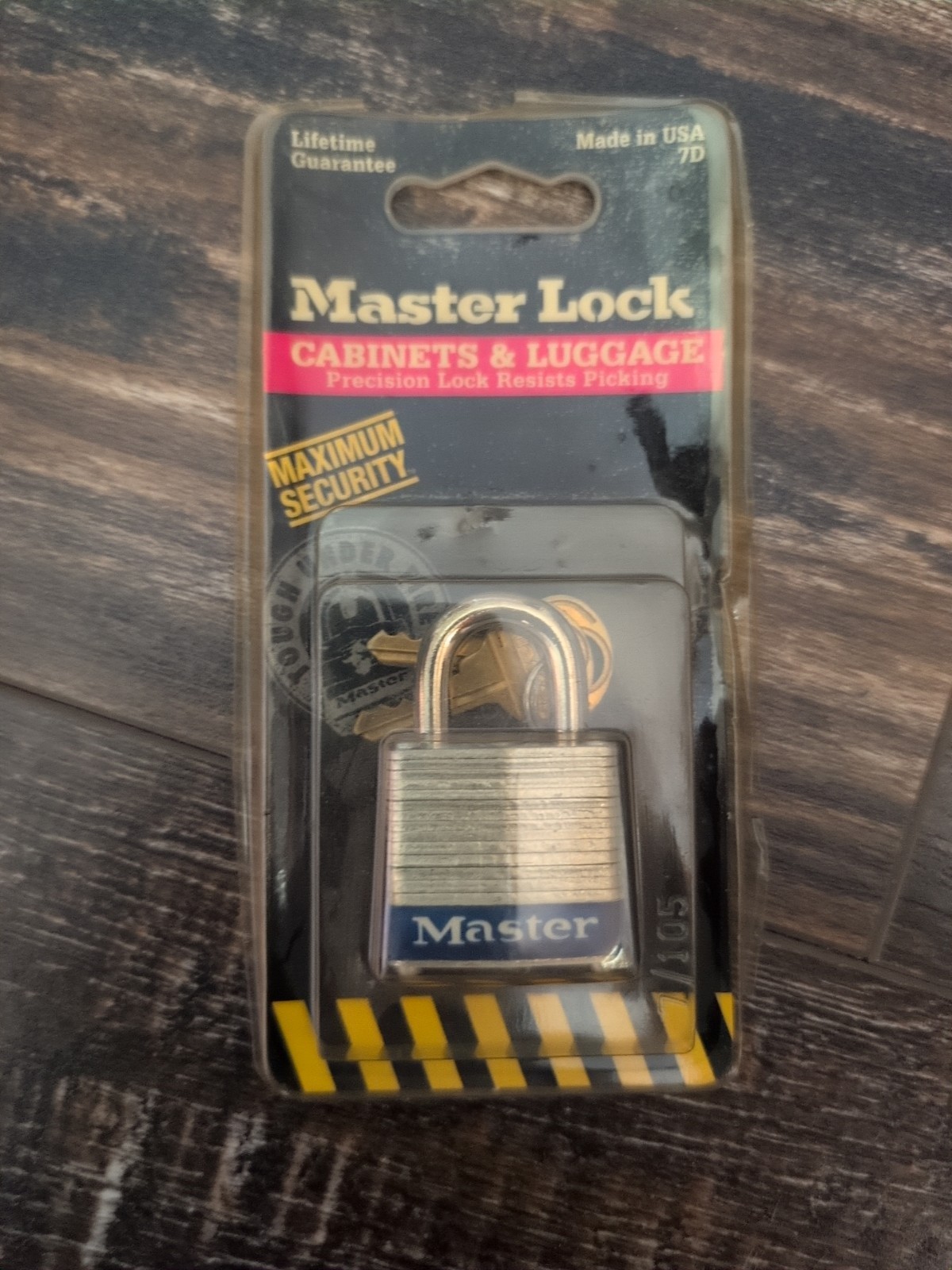 Master Padlock Model #7-D Padlock With 2-Keys, KD - New Old Stock Locksmith