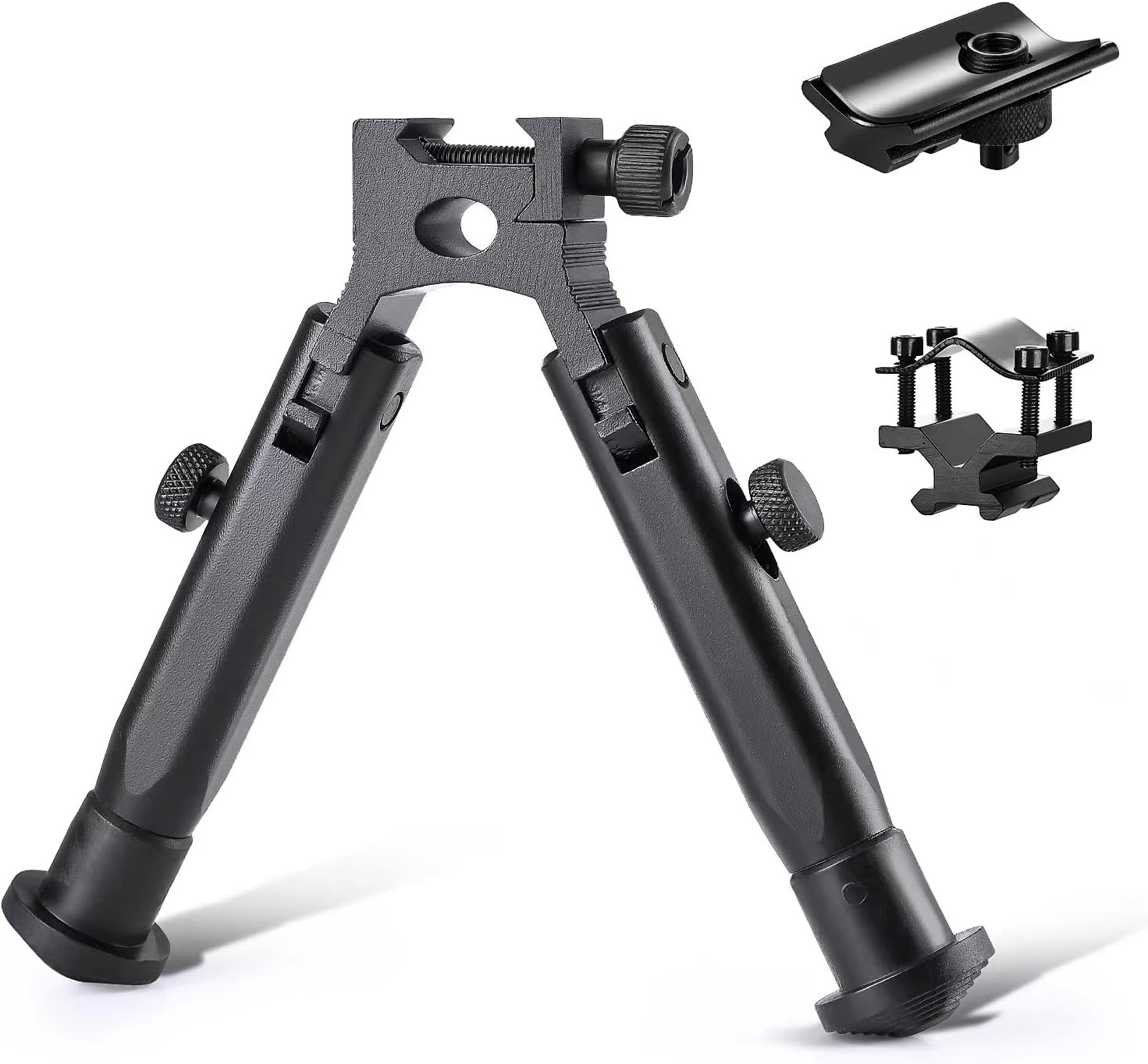 Adjustable Folding Picatinny Bipod 8–10” Height, Quick-Attach, Swivel-Stud Compa
