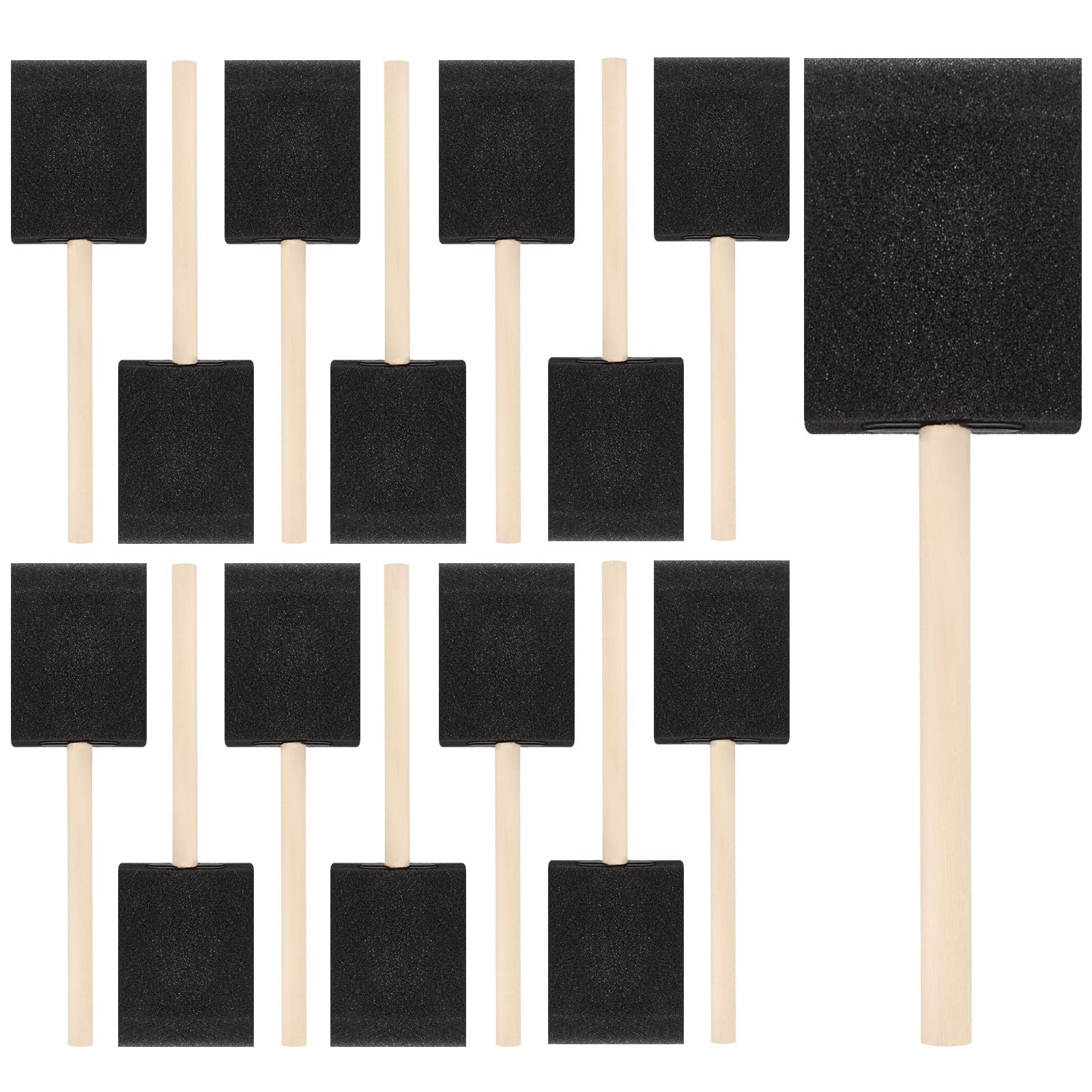 20 Pcs Foam Paint Brushes, 2 Inch Wood Handle Sponge Brushes for Painting, Fo...