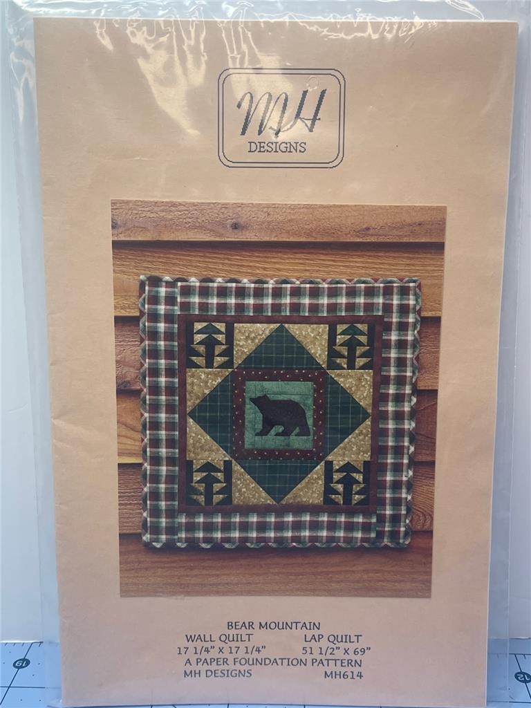 MH Designs Quilt Pattern - BEAR MOUNTAIN Wall/Lap Quilt 51.5" x 69" Largest Size