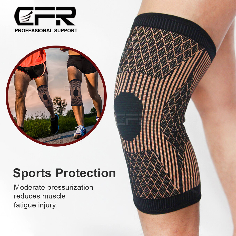 Copper Infused Knee Brace Support Stabilizer Patella Compression Sleeve Wrap Gym