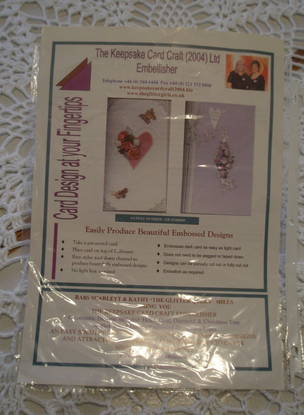 THE KEEPSAKE CARD CRAFT EMBELLISHER ~ Easily Produce Beautiful Embossed Designs