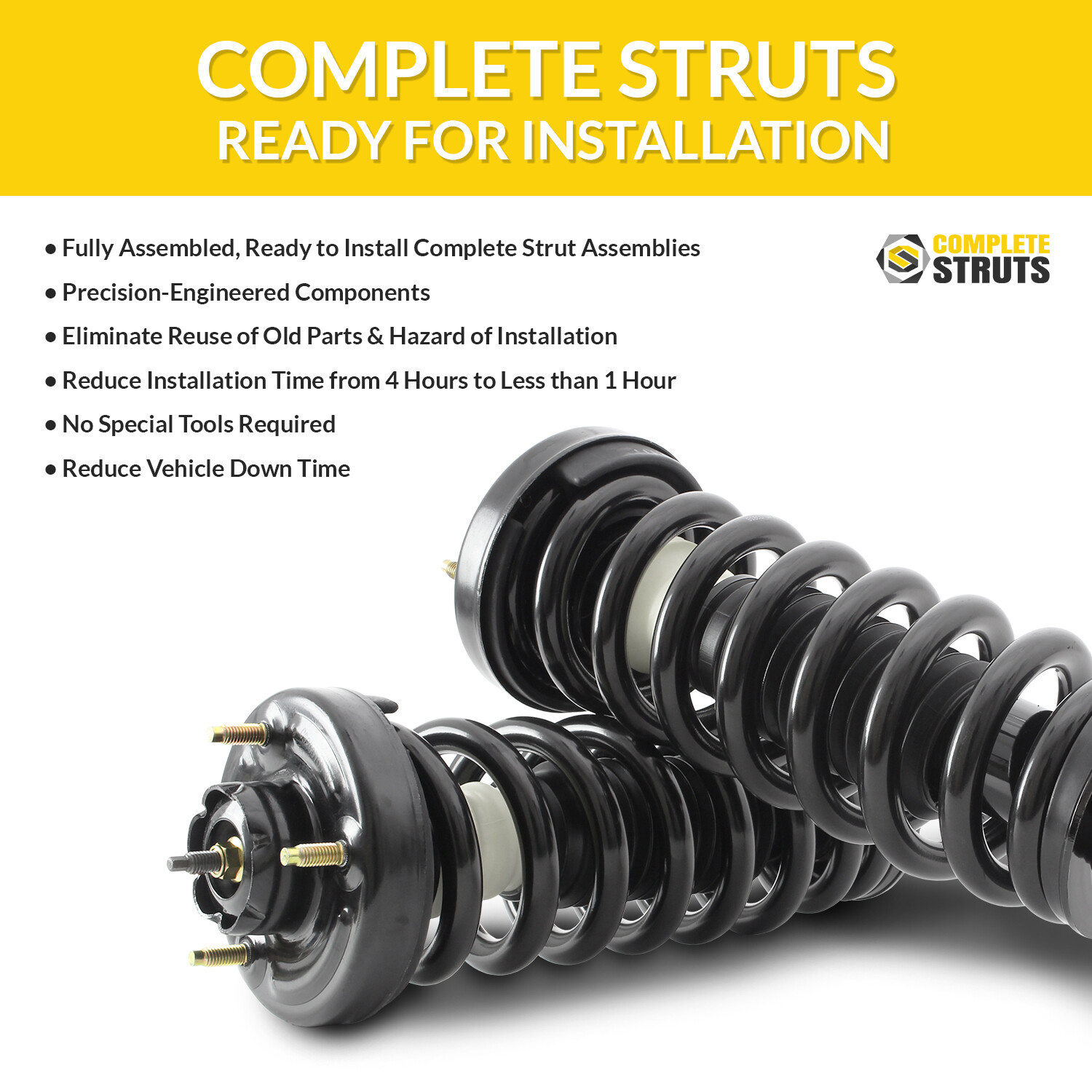 2017-2020 Chrysler Pacifica Front Pair Complete Struts & Coil Spring Assemblies