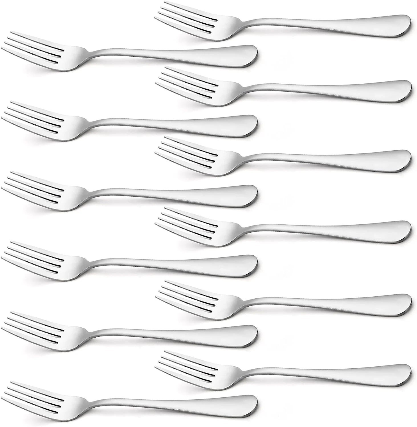 Heavy Duty Dinner Forks 18/0 Stainless Steel Salad Table Fork Set of 12 Flatware