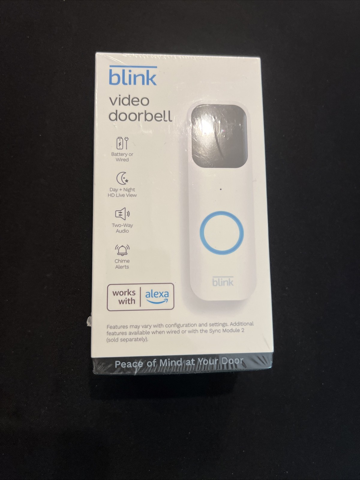 NEW Blink Video Doorbell Battery or Wired Two way Audio HD Video Alexa White