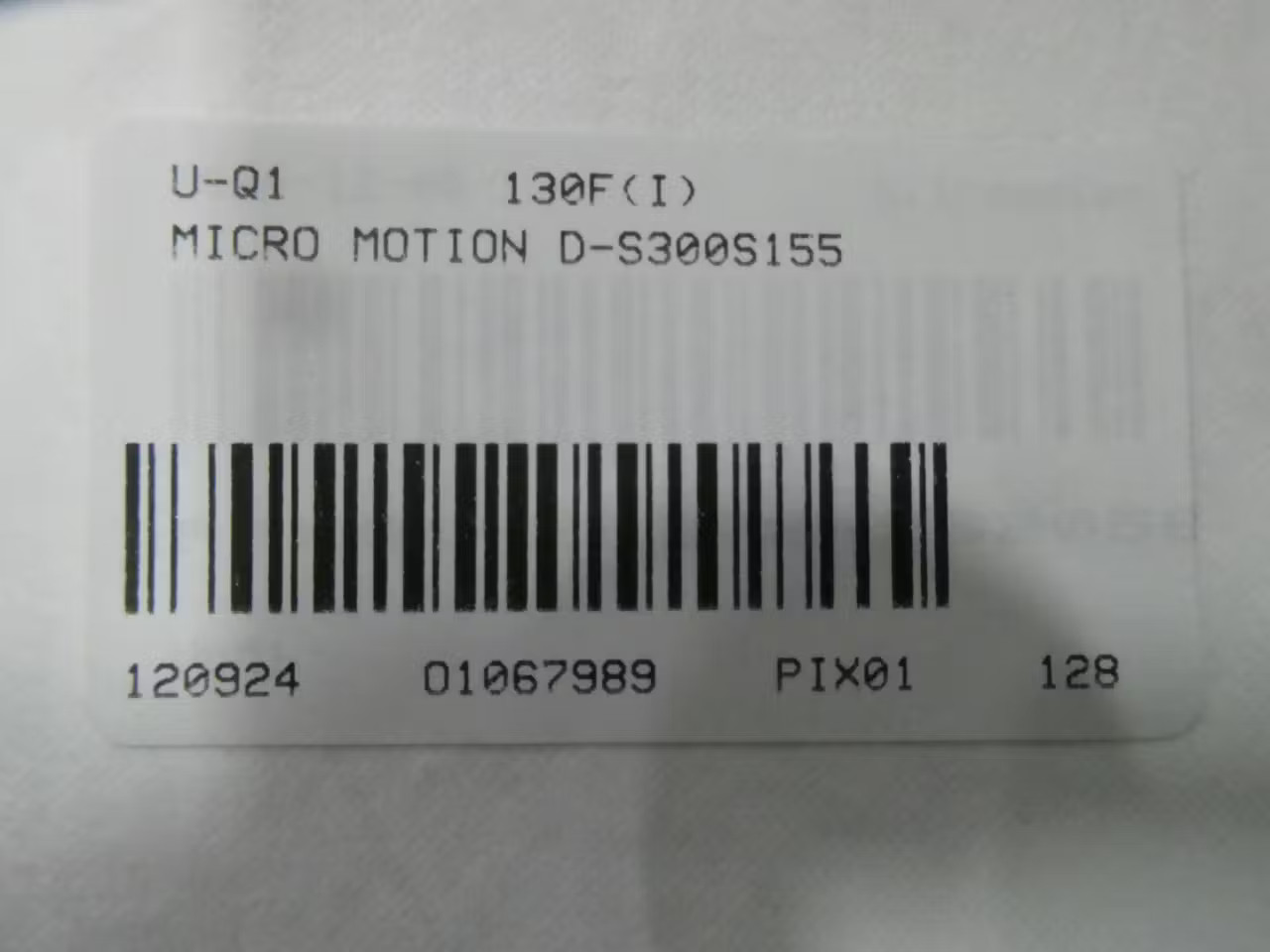 Micro Motion DS300S155 Mass Flow Sensor 3in 15v