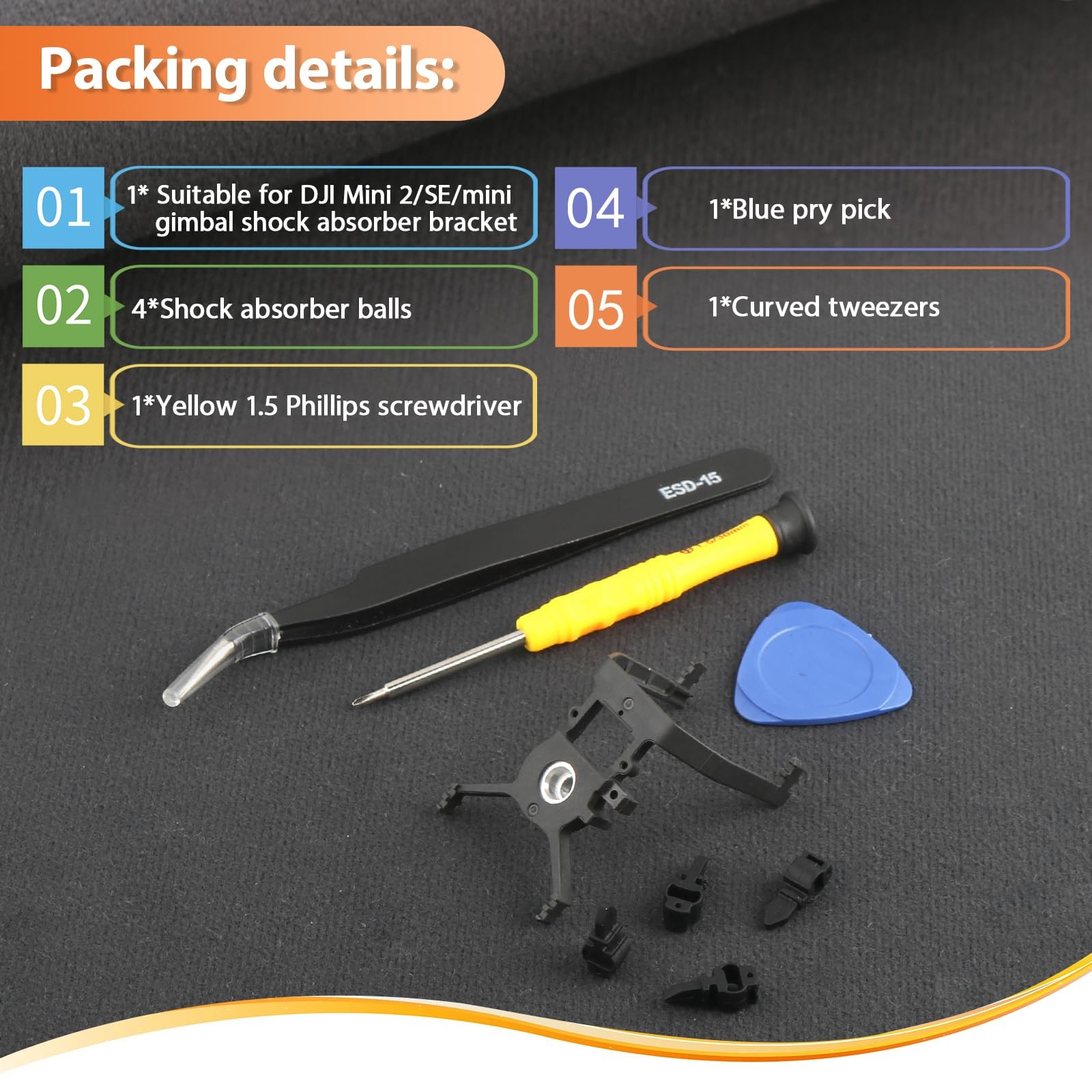 Replacement for DJI MiNi 2 Gimbal Camera Shock Absorber Bracket with Shock...
